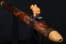 Walnut Burl Native American Flute, Minor, Mid G-4, #F33A
